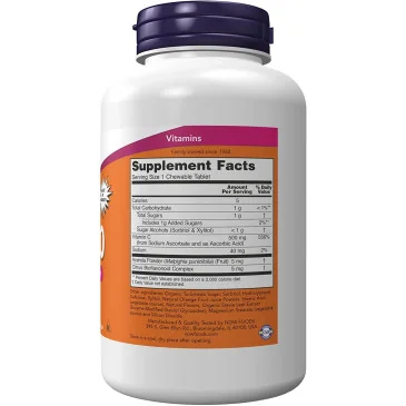 Vitamin C-500 Chewable - 100 tablets de NOW Foods pas cher