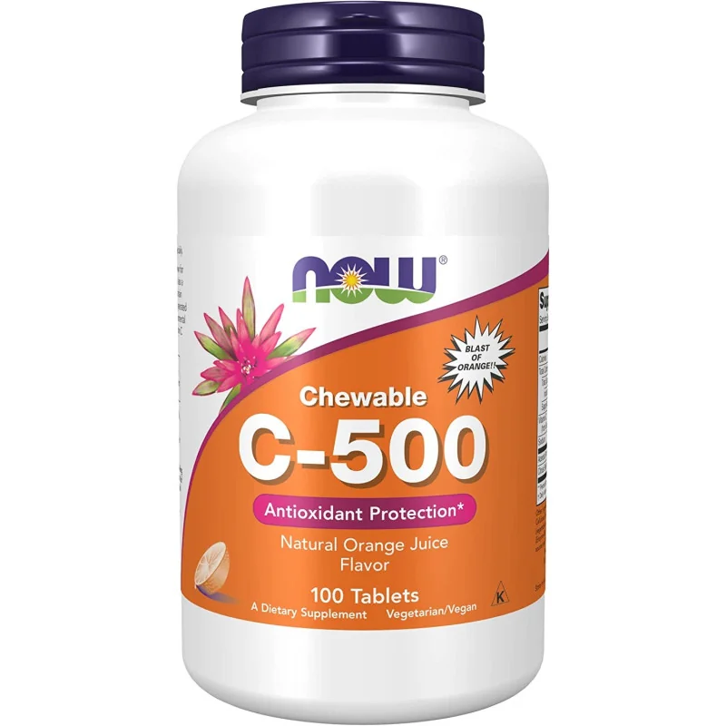 Vitamin C-500 Chewable - 100 tablets - NOW Foods