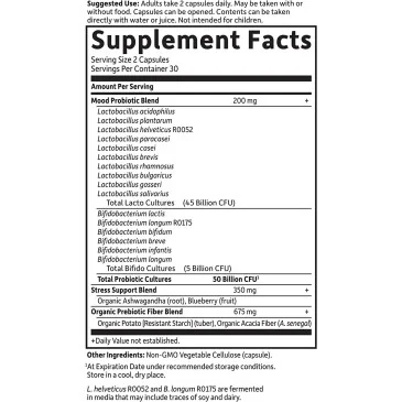 Dr. Formulated Probiotics Mood+ - 60 vcaps de Garden of Life pas cher