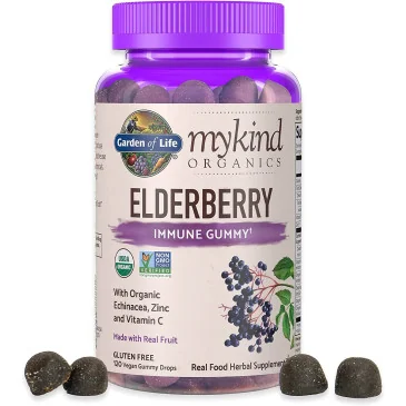 Mykind Organics Elderberry, Real Fruit de Garden of Life pas cher