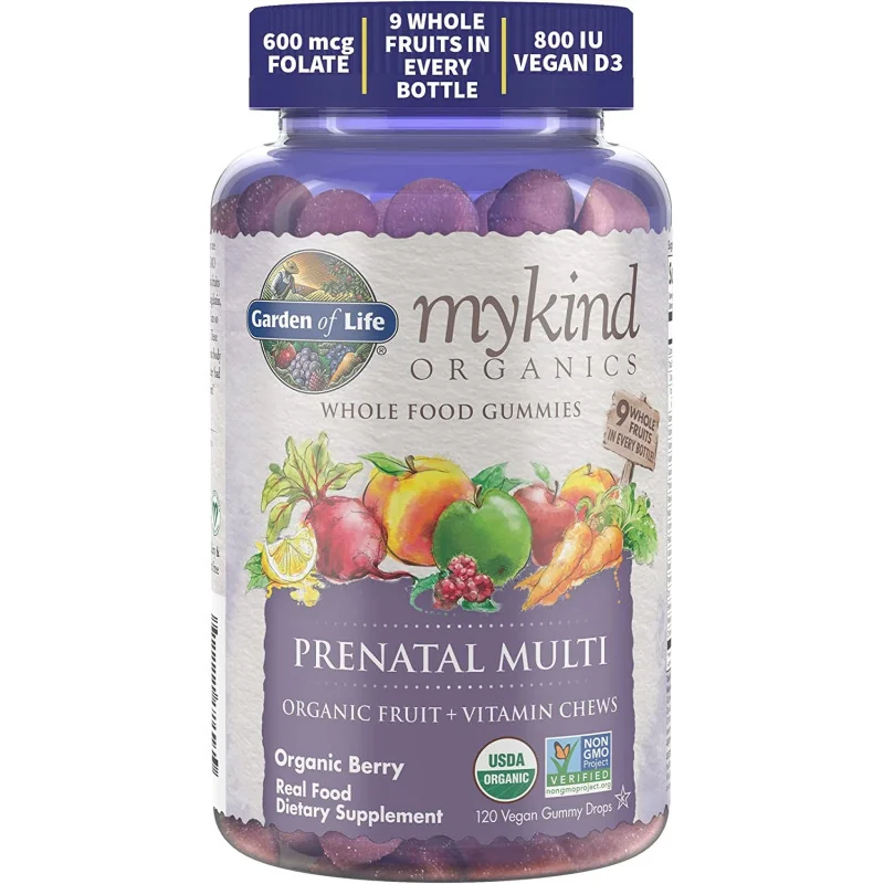 Mykind Organics Prenatal Multi Gummies, Organic Berry - 120 vegan gummy drops - Garden of Life