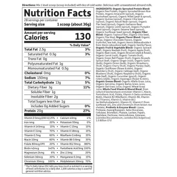 RAW Organic Meal - 907 - 1038 grams de Garden of Life pas cher