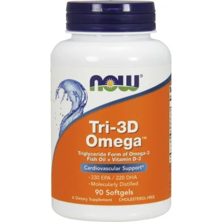 Tri-3D Omega - 90 softgels de NOW Foods pas cher - Nutriwellness