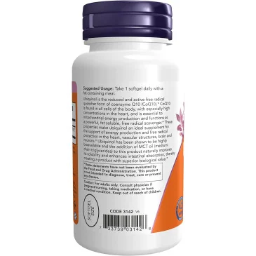 Ubiquinol - 100mg - 60 softgels de NOW Foods pas cher - Nutriwellness