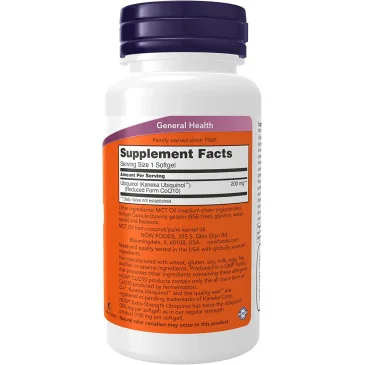 Ubiquinol - 200mg - 60 softgels de NOW Foods pas cher - Nutriwellness