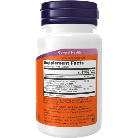 UC-II Undenatured Type II Collagen - 60 vcaps - NOW Foods