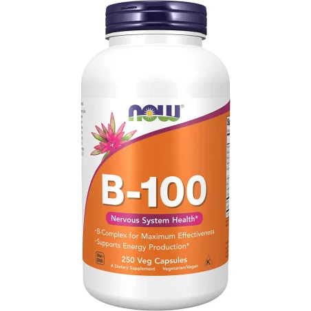 Vitamin B-100 - 250 vcaps de NOW Foods pas cher - Nutriwellness
