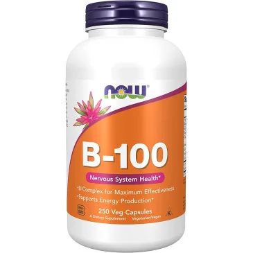 Vitamin B-100 - 250 vcaps de NOW Foods pas cher - Nutriwellness