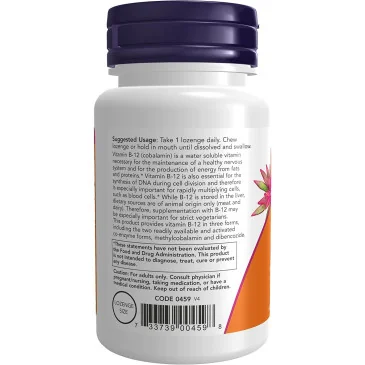 Vitamin B-12 - 2000mcg - 100 lozenges de NOW Foods pas cher
