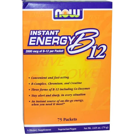 Vitamin B-12, Instant Energy - 75 packets de NOW Foods pas cher