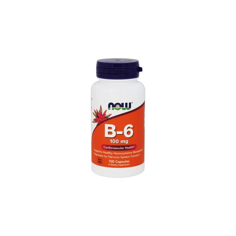 Vitamin B-6 - 100mg - 100 caps - NOW Foods
