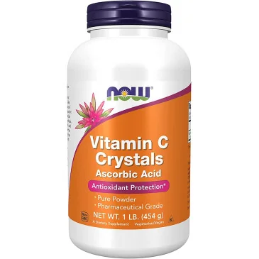 Vitamin C Crystals (454g) de Now Foods - Nutriwellness