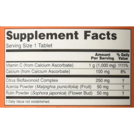 Vitamin C-1000 Complex - Buffered with 250mg Bioflavonoids - 180 tablets - NOW Foods