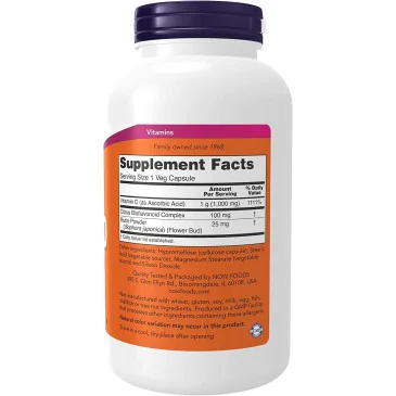 Vitamin C-1000 with 100mg Bioflavonids - 250 vcaps de NOW Foods