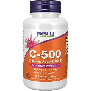 Vitamin C-500 Calcium Ascorbate-C - 100 caps de NOW Foods pas cher