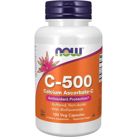 Vitamin C-500 Calcium Ascorbate-C - 100 caps de NOW Foods pas cher