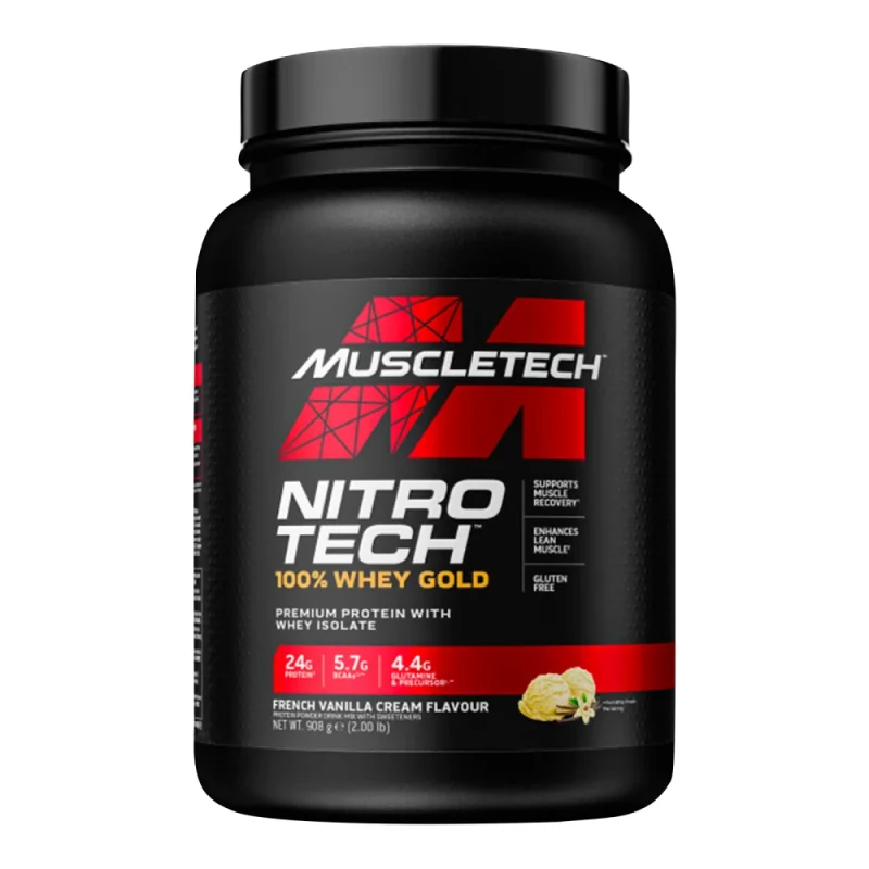 Nitro Tech 100% Whey Gold (908g) de Muscletech - Nutriwellness