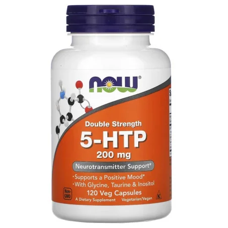 5-HTP with Glycine Taurine & Inositol - 200mg de NOW Foods pas cher