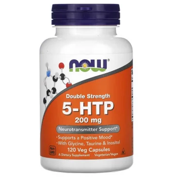 5-HTP with Glycine Taurine & Inositol - 200mg de NOW Foods pas cher