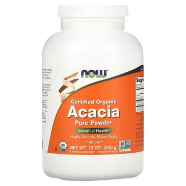 Acacia Fiber Organic Powder - 340 grams de NOW Foods pas cher