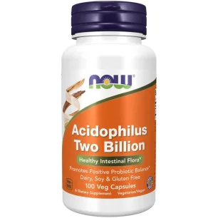 Acidophilus Two Billion - 100 vcaps de NOW Foods - Nutriwellness