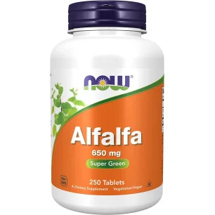 Alfalfa - 650mg - 250 tablets de NOW Foods   pas cher - Nutriwellness