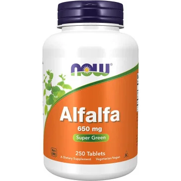 Alfalfa - 650mg - 250 tablets de NOW Foods   pas cher - Nutriwellness