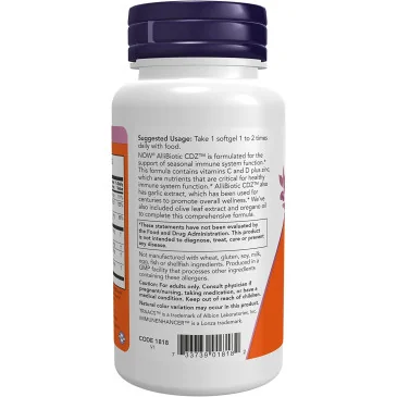 AlliBiotic CDZ - 60 softgels de Now Foods pas cher