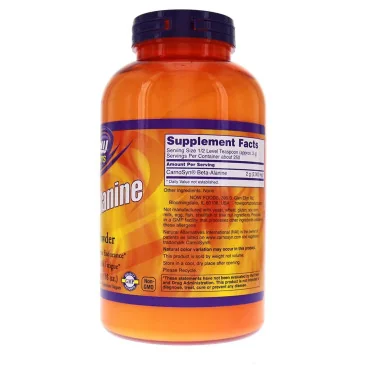 Beta Alanine - 2000mg (Powder) - 500 grams de NOW Foods pas cher