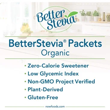 Better Stevia Packets - Organic - 75 packets de NOW Foods pas cher