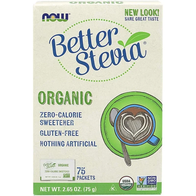 Better Stevia Packets - Organic - 75 packets - NOW Foods Better Stevia Packets - Organic - 75 packets - NOW Foods