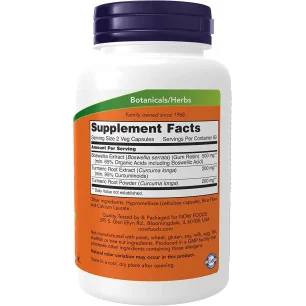 Boswellia Extract Plus Turmeric Root Extract - 250mg - 120 vcaps - NOW Foods