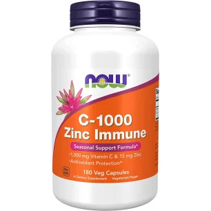 C-1000 Zinc Immune - 180 vcaps de NOW Foods pas cher - Nutriwellness