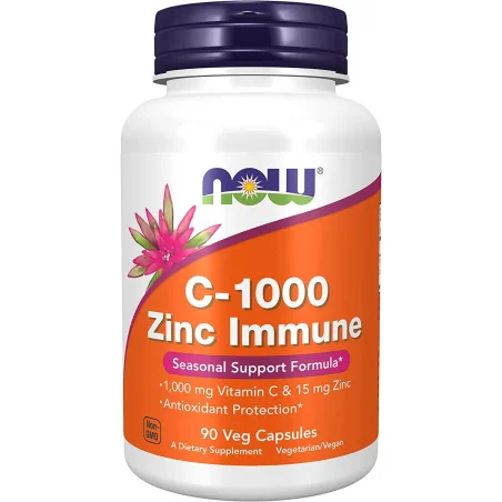 C-1000 Zinc Immune - 90 vcaps de NOW Foods pas cher - Nutriwellness