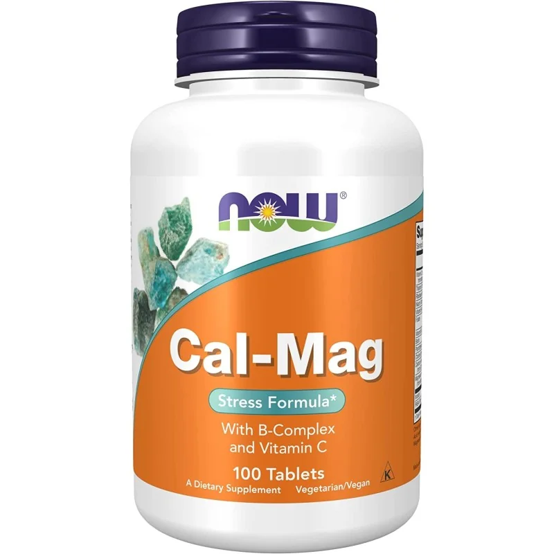 Cal-Mag with B-Complex and Vitamin C - 100 tablets - NOW Foods