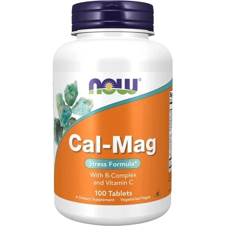 Cal-Mag with B-Complex and Vitamin C - 100 tablets de NOW Foods