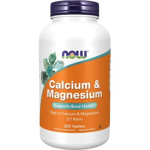 Calcium & Magnesium - 250 tablets NOW Foods pas cher - Nutriwellness