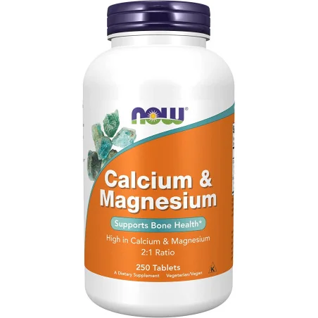 Calcium & Magnesium - 250 tablets NOW Foods pas cher - Nutriwellness