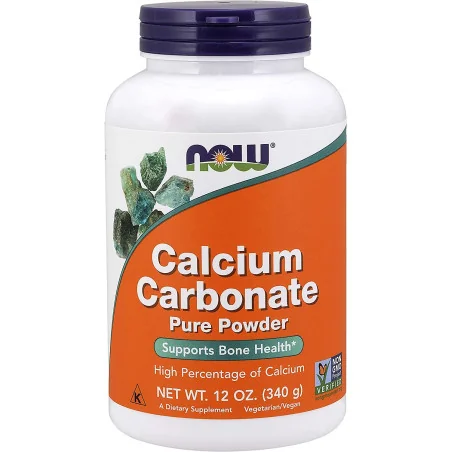 Calcium Carbonate, Pure Powder - 340 grams de NOW Foods pas cher