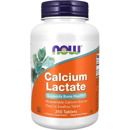Calcium Lactate - 250 tablets de NOW Foods pas cher - Nutriwellness