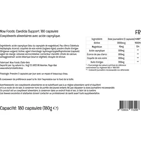 Candida Support (180) - Now Foods
