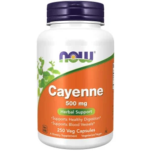 Cayenne - 500mg - 250 vcaps de NOW Foods pas cher - Nutriwellness