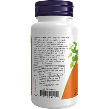 Celery Seed Extract - 60 vcaps de NOW Foods pas cher - Nutriwellness