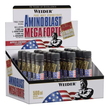 Amino Blast Mega Forte, Apple-Cherry - 20 x 25 ml de Weider pas cher