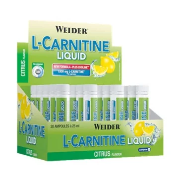 L-Carnitine Liquid - 20 x 25 ml de Weider pas cher - Nutriwellness