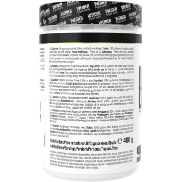 L-Glutamine, 100% Pure Free Form - 400 grams de Weider pas cher