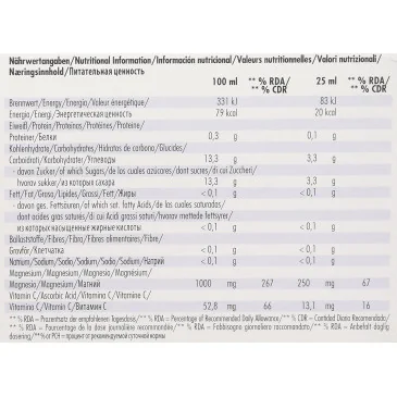 Magnesium Liquid, Exotic-Orange - 20 x 25 ml de Weider pas cher