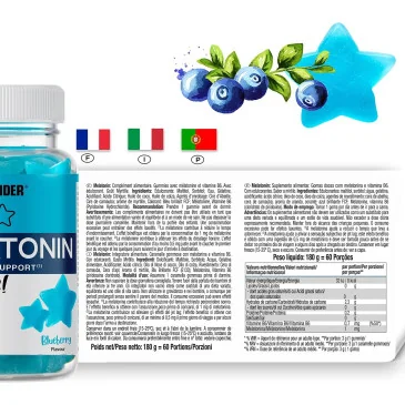Melatonin, Blueberry - 60 gummies de Weider pas cher - Nutriwellness