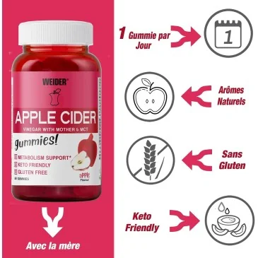 Apple Cider Vinegar Gummies de Weider pas cher - Nutriwellness