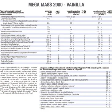 Mega Mass 2000 1,5 kg de Weider pas cher - Nutriwellness